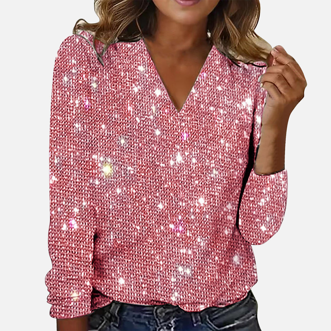 Elegante Diamond Blouse met V-hals
