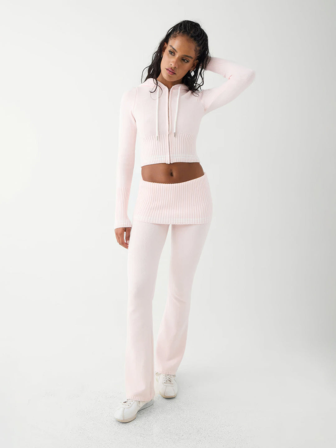 Luxe gebreide winter bijpassende set