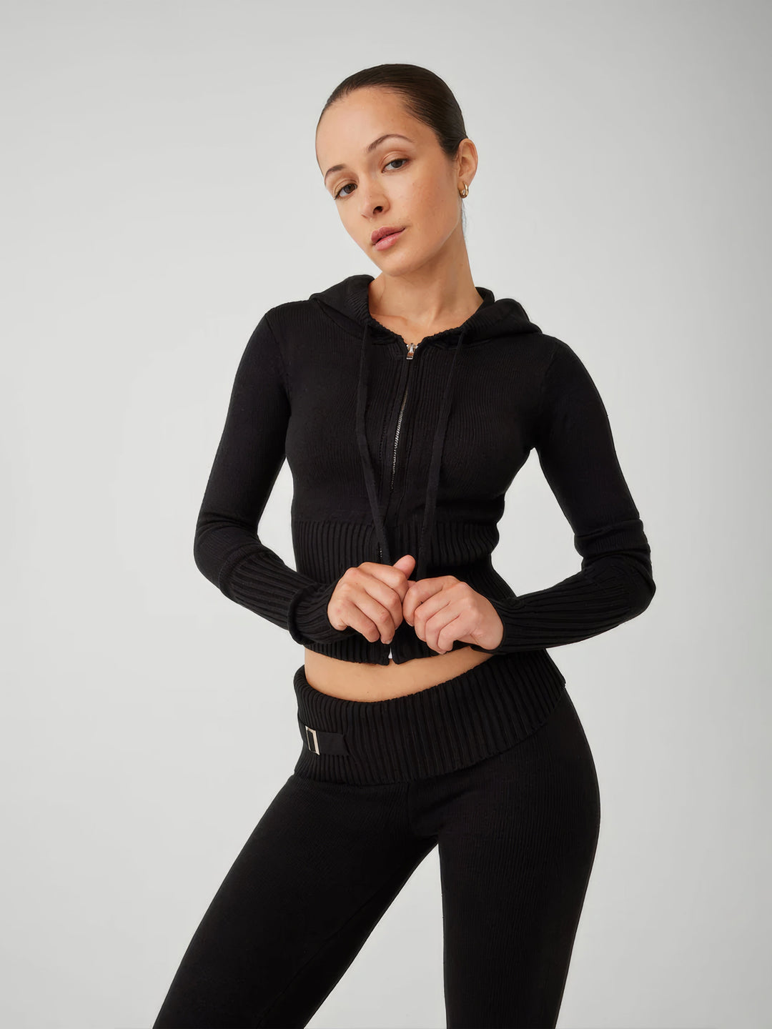 Luxe gebreide winter bijpassende set