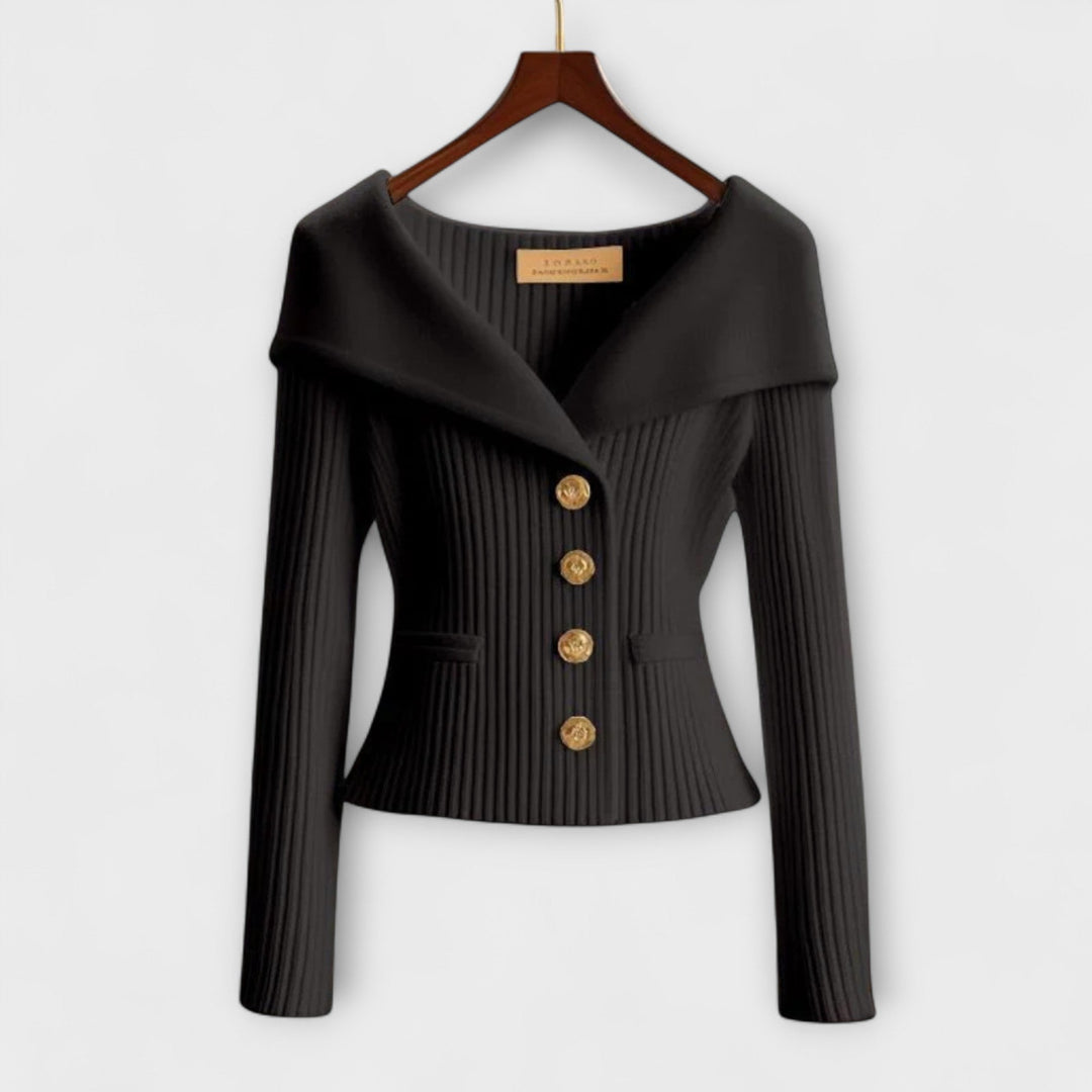 Warme Textured Knit Jacket voor dames