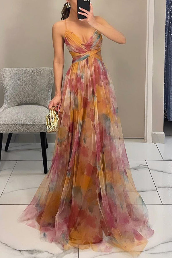 Feminine mouwloze maxi-jurk voor dames
