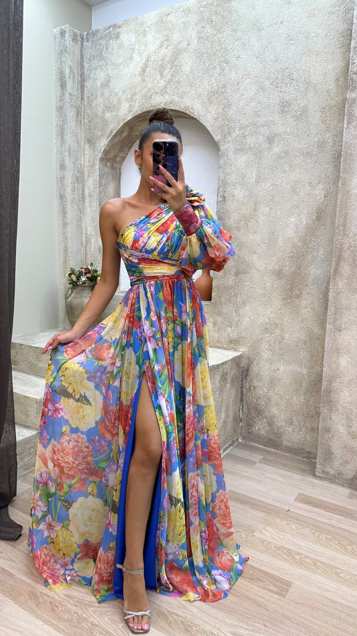 Luchtige Gown met Elegante Drapering