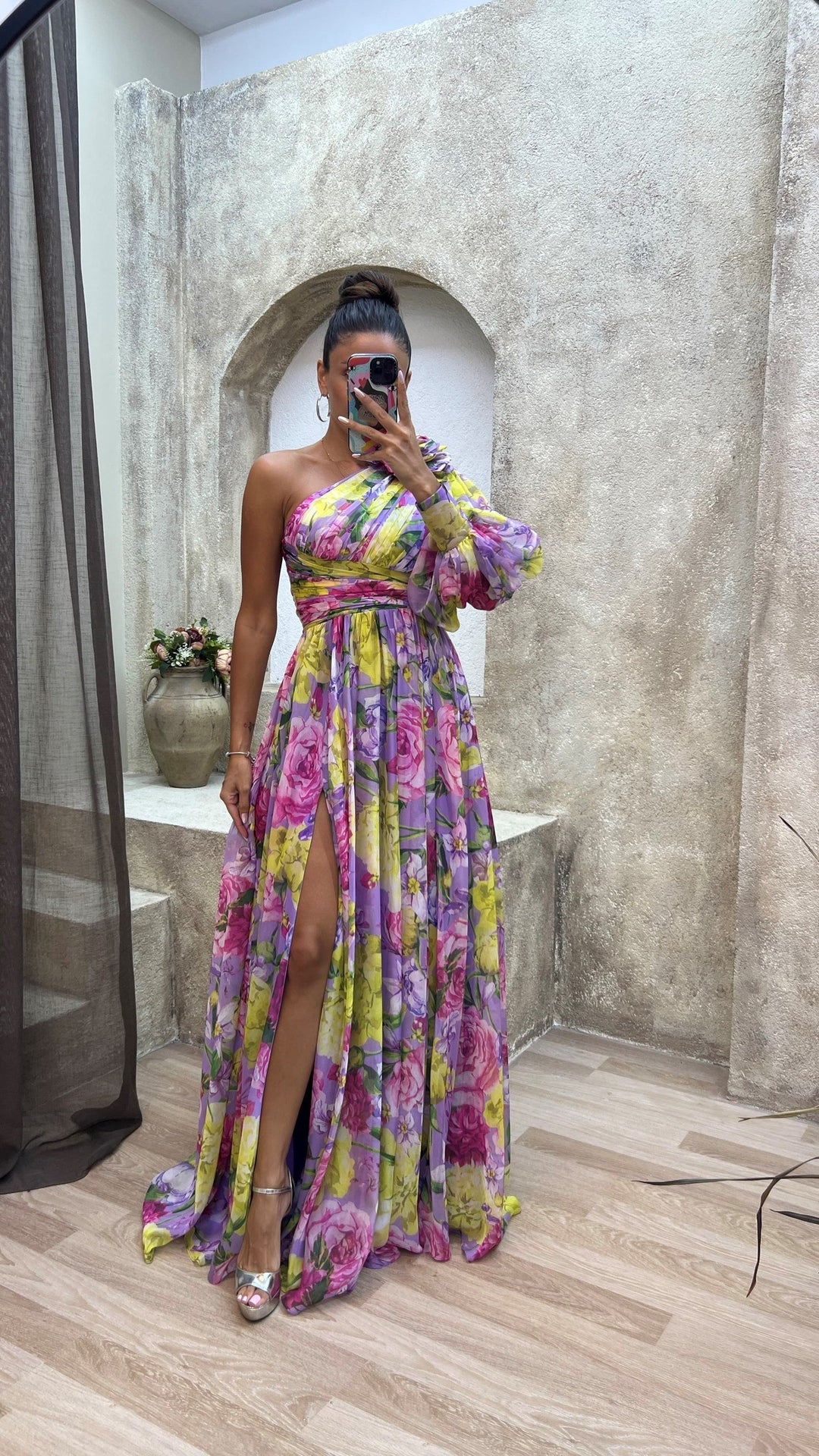 Luchtige Gown met Elegante Drapering