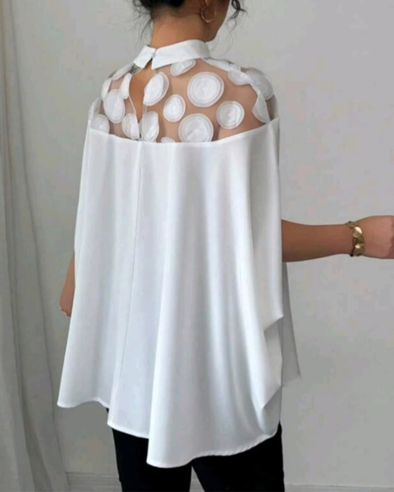 Top met elegante mouwen en shoulder cutouts