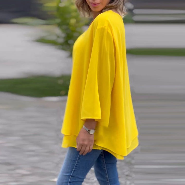 Luchtige Chiffon Blouse met Rits