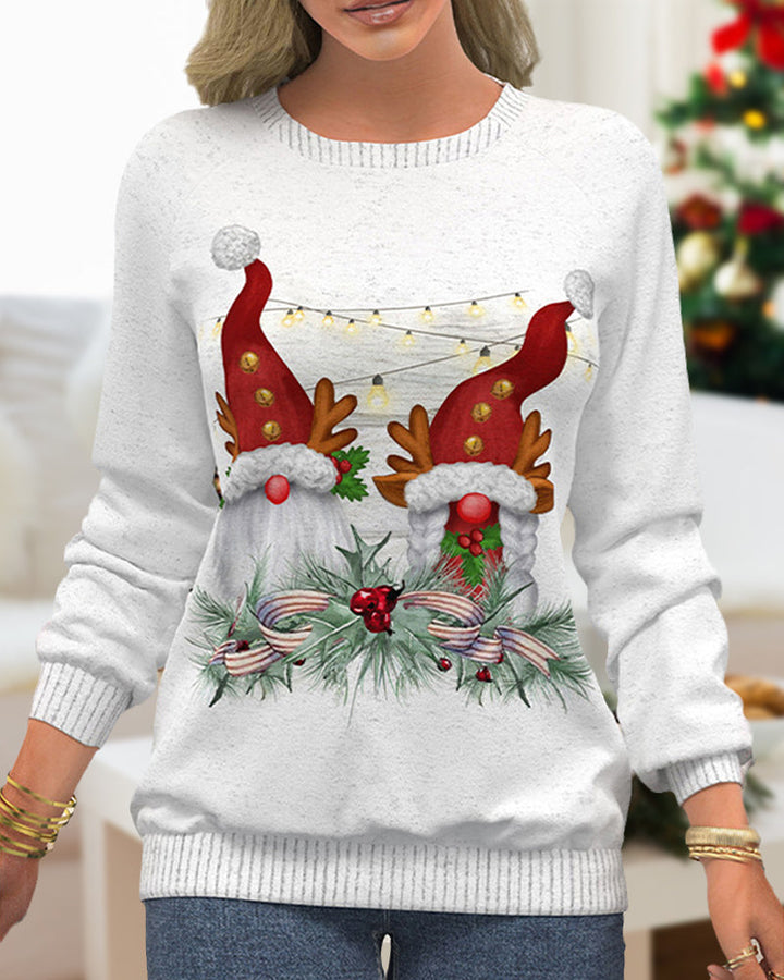 Kersttrui met sneeuwvlokprint