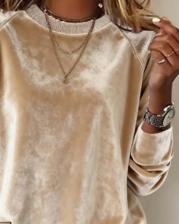 Modieuze Sweatshirt met Ronde Hals