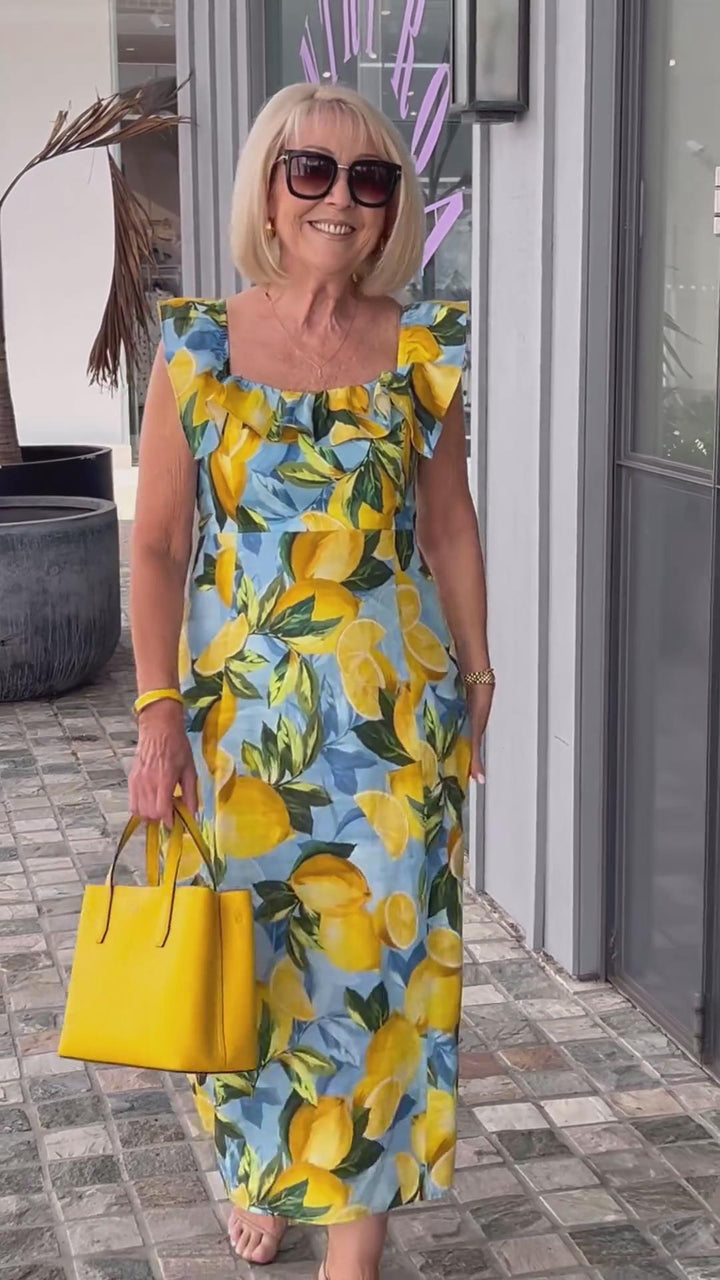 Tunic Dress met citroenprint en Relaxed Fit