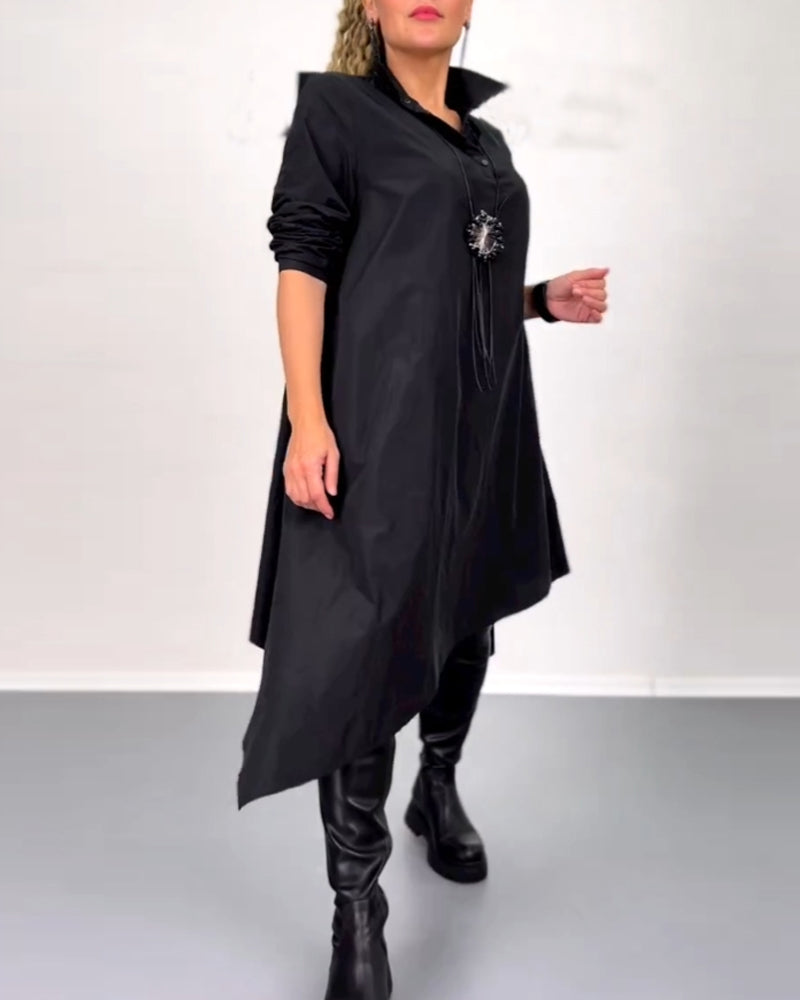 Effen onregelmatige casual jurk