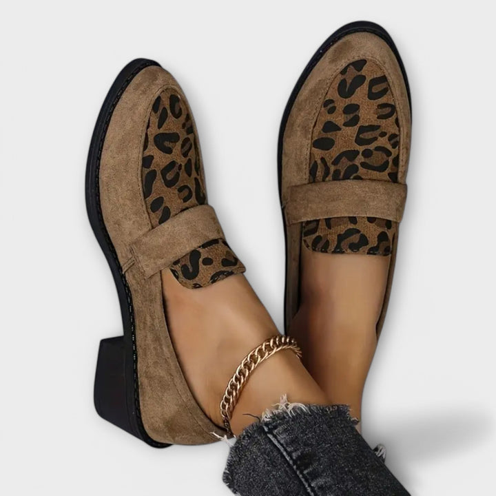 Moderne Orthopedische Loafers met Luipaardprint