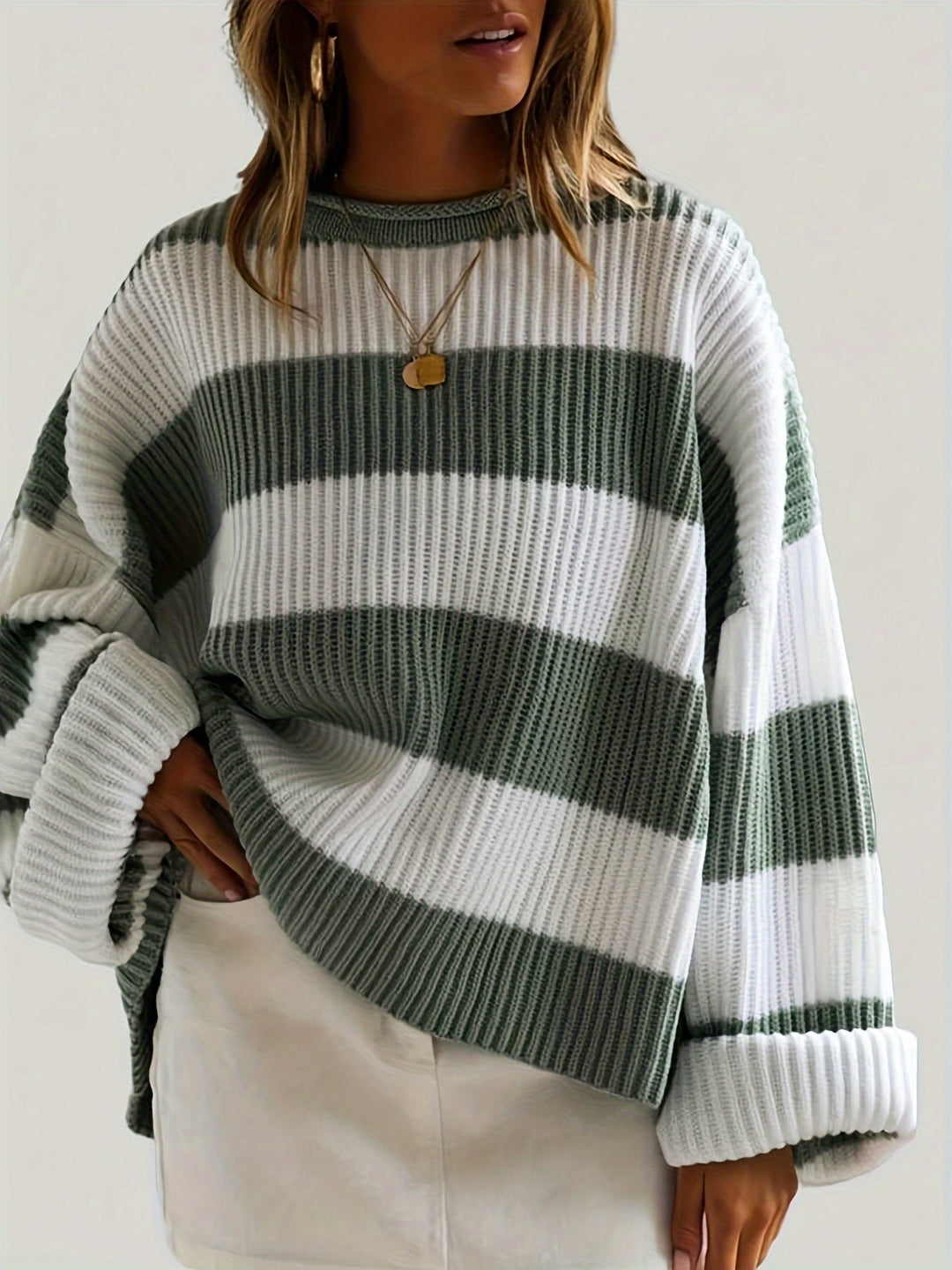 Chloe | Gestreepte pullover met ronde hals