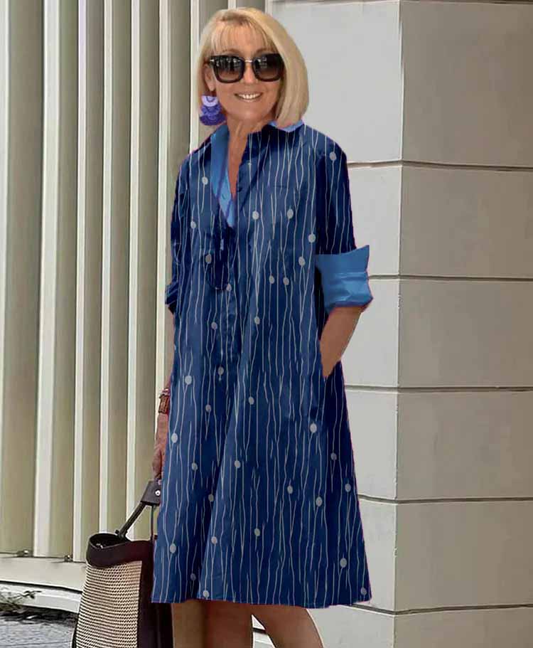Gestreepte Polka Dot-jurk