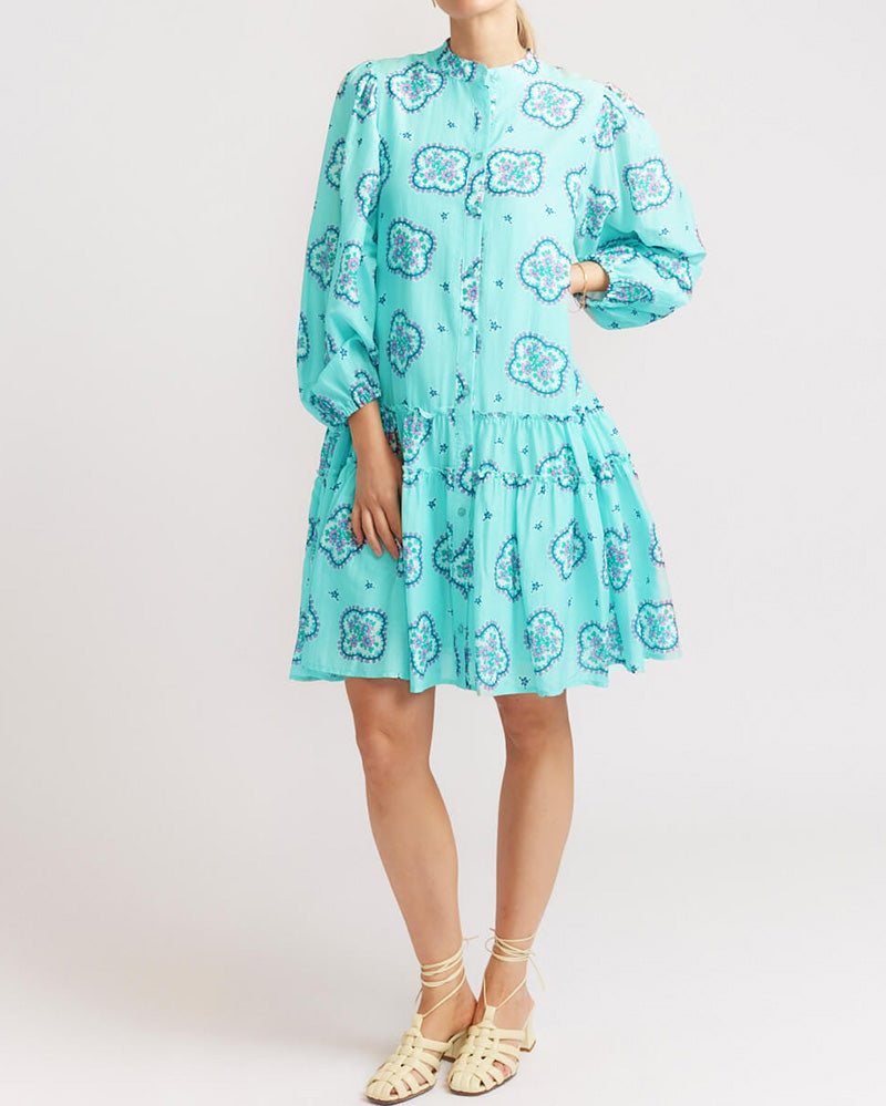Bedrukte Loose Pleated Jurk