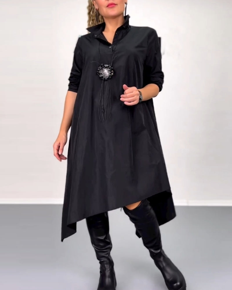 Effen onregelmatige casual jurk