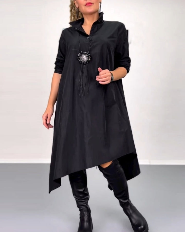 Effen onregelmatige casual jurk