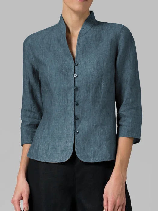 Stijlvolle blouse met opstaande kraag voor dames