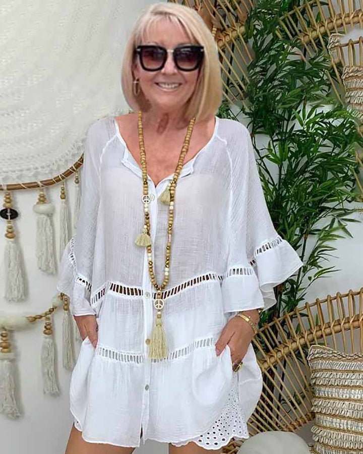 Galerie Print Mouwloze Midi Jurk