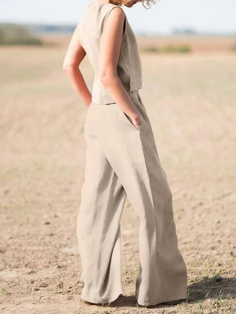 Casual simpele tweedelige set