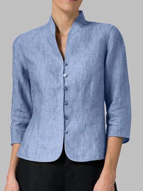 Stijlvolle blouse met opstaande kraag voor dames