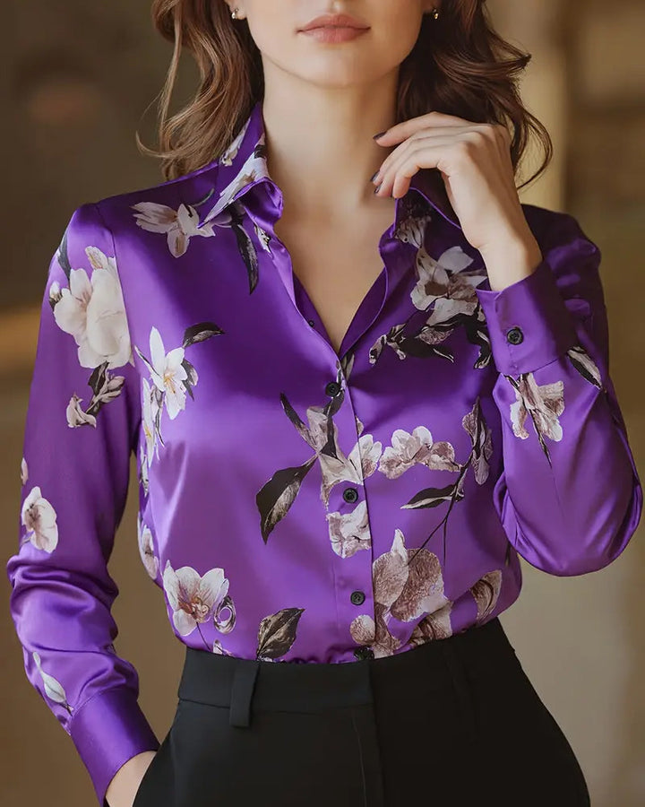 Retro Style overhemd met bloemenprint
