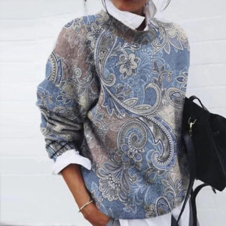 Dames Floral Casual Warme Trui