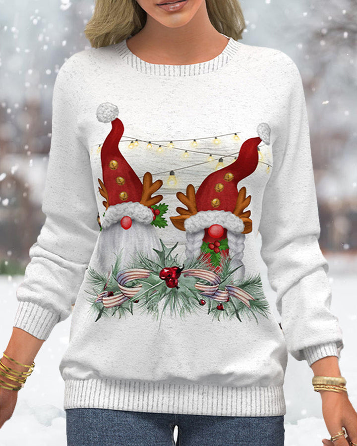 Kersttrui met sneeuwvlokprint