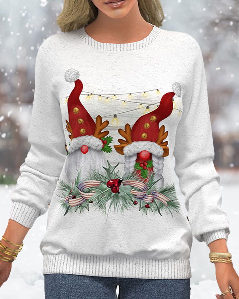 Kersttrui met sneeuwvlokprint