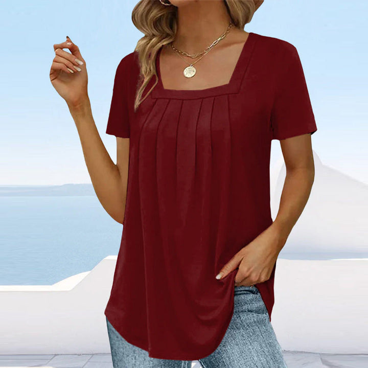 Verfijnde Geplooide Blouse met Flowing Fit