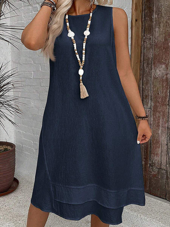 Casual Mid-Length Jurk met Relaxed Fit