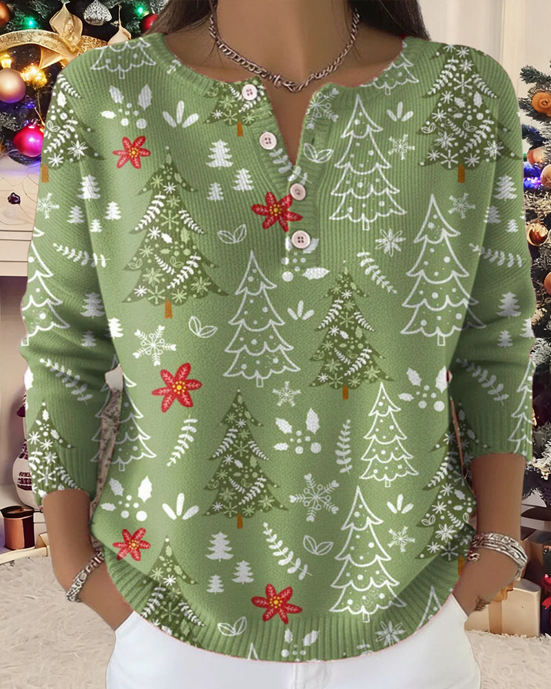 Trui met kerstboompatroon