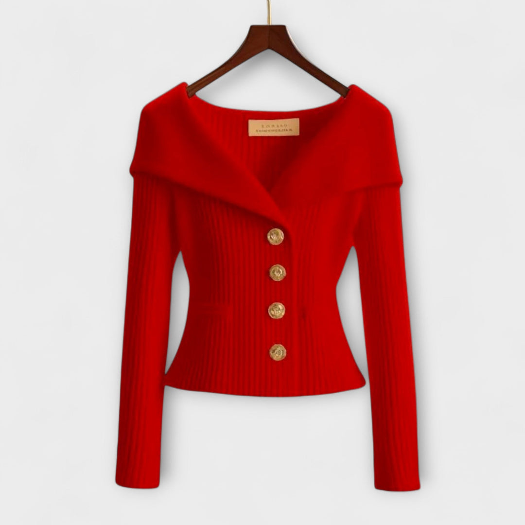 Warme Textured Knit Jacket voor dames