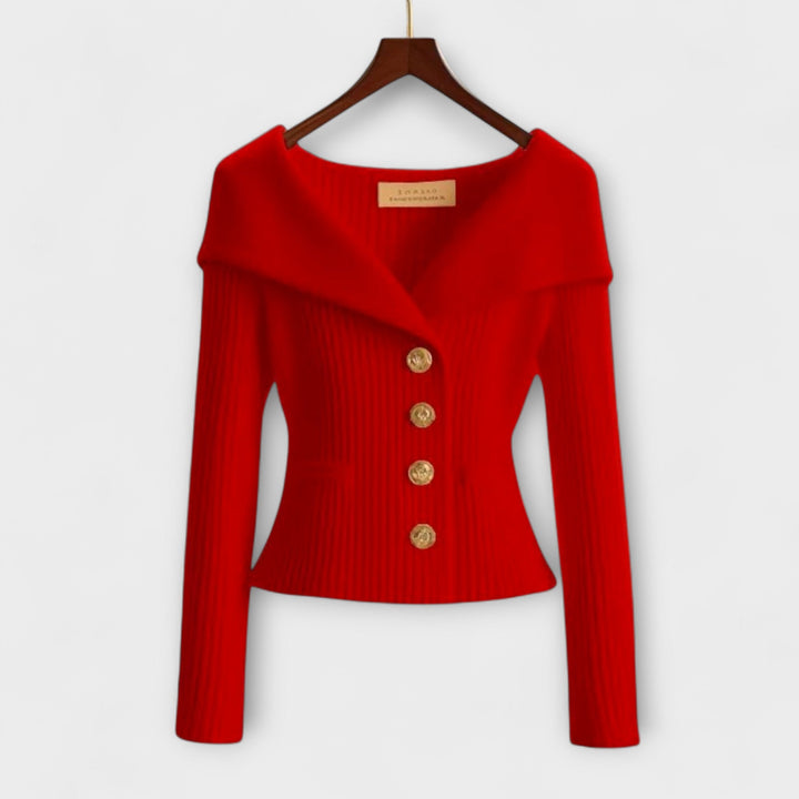 Warme Textured Knit Jacket voor dames