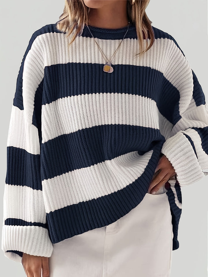 Chloe | Gestreepte pullover met ronde hals