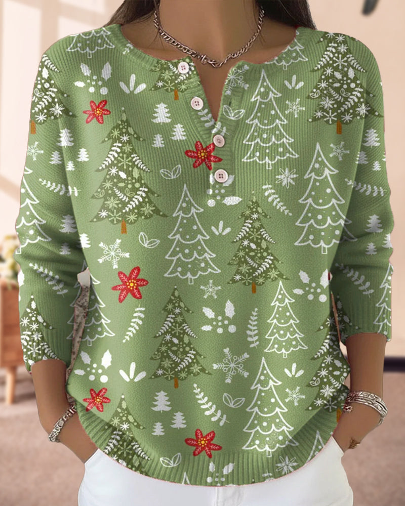 Trui met kerstboompatroon