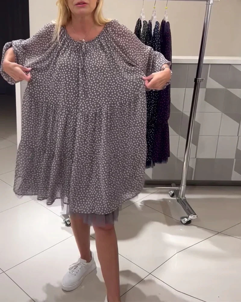Casual jurk met polkadotprint