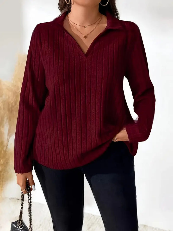Long Sleeve Sweater met flap