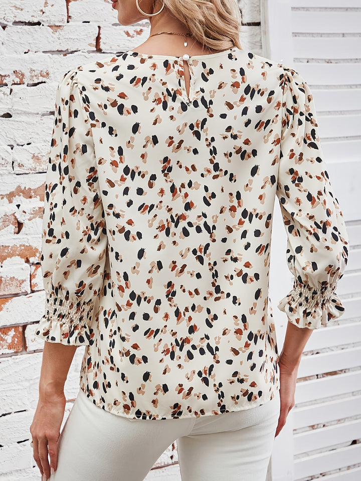 Romantische Floral Ruffle Blouse Style