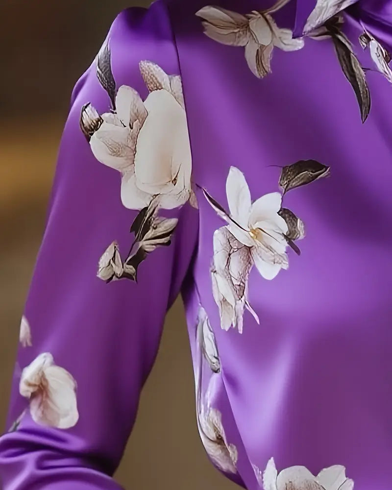 Retro Style overhemd met bloemenprint