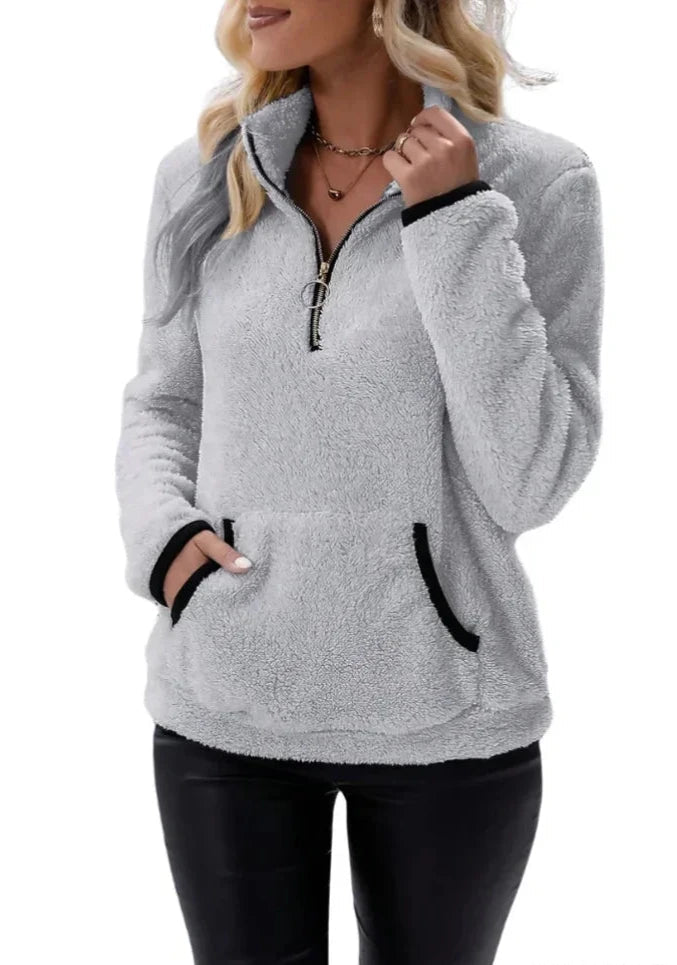 Harper Soft Touch Pullover met Sherpa Texture