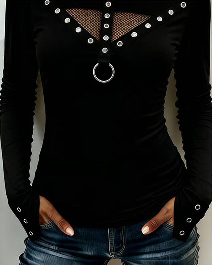 Mesh Hot Girl Doorzichtige Pasvormige Top