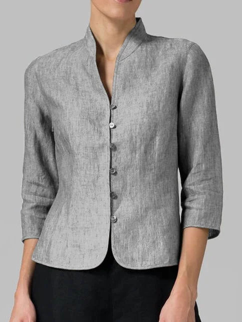 Stijlvolle blouse met opstaande kraag voor dames