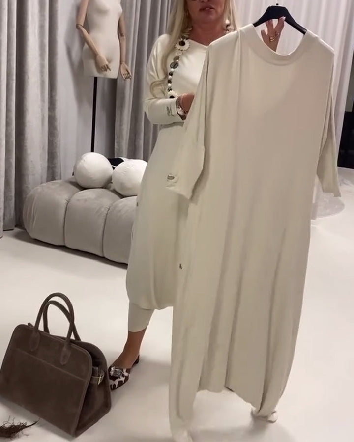 Effen Casual Jumpsuit met Lange Mouwen