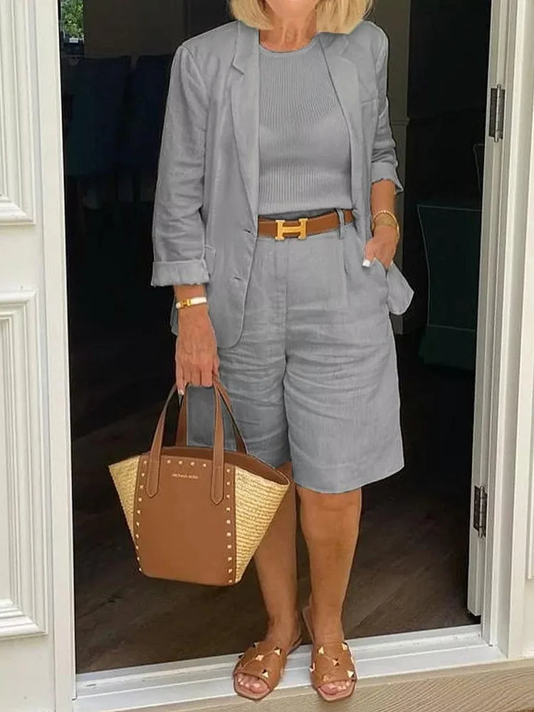 Casual tweedelige set met lange mouwen