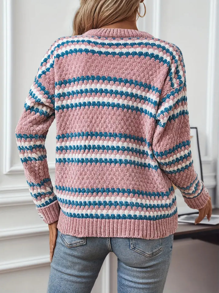 Essential Striped Sweater met Classic Fit