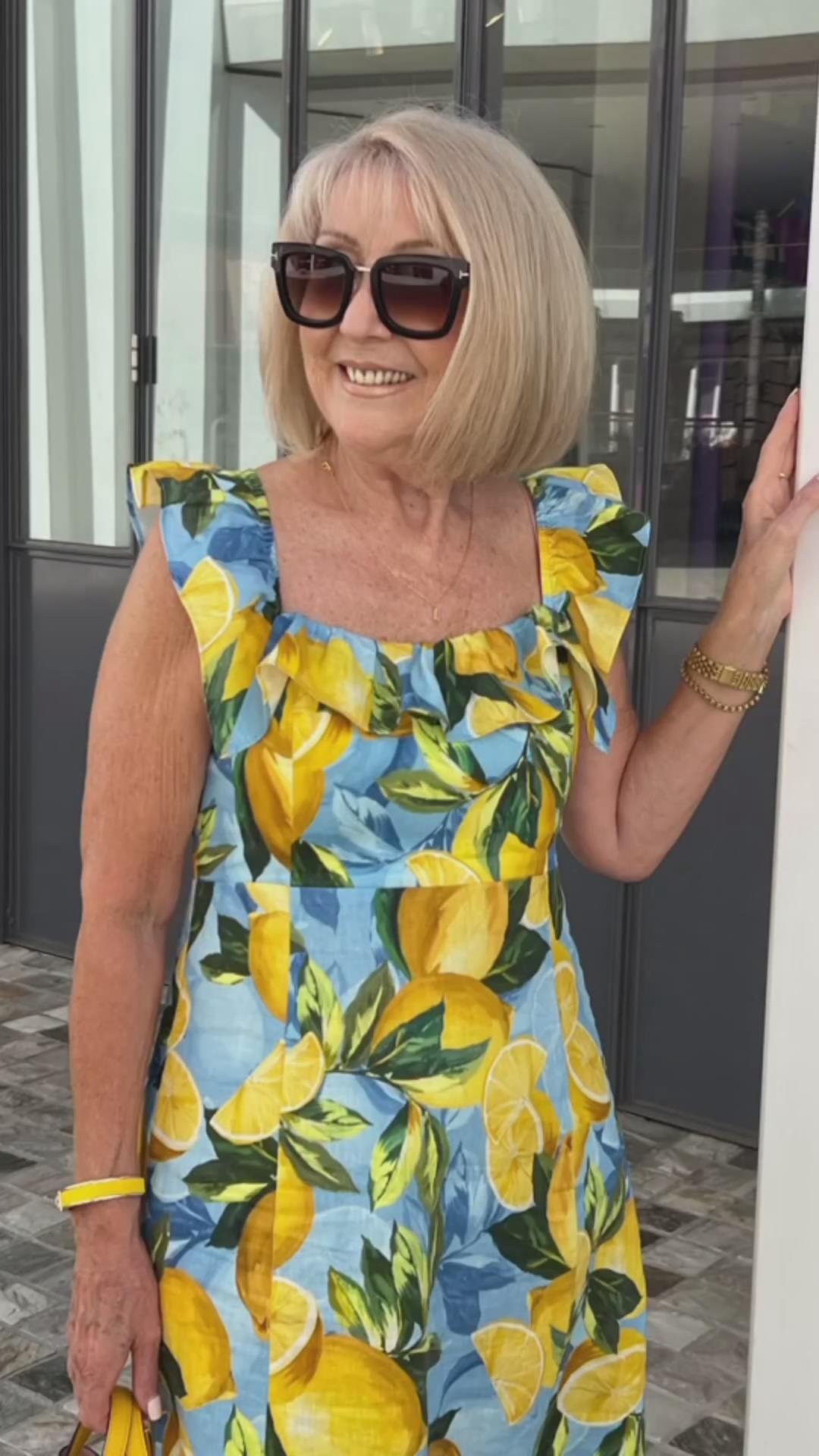 Tunic Dress met citroenprint en Relaxed Fit
