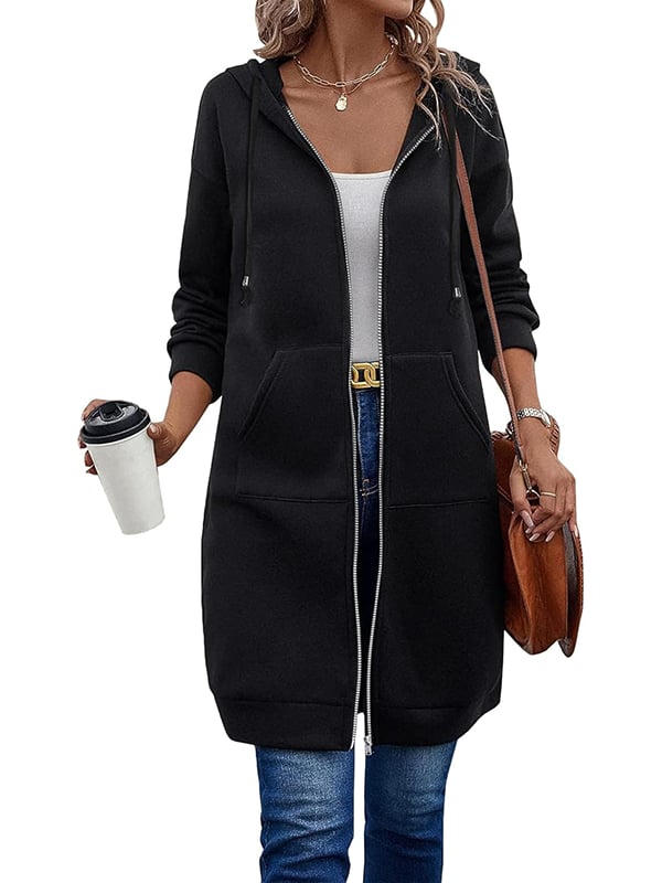 Long Sleeve Hoodie met rits