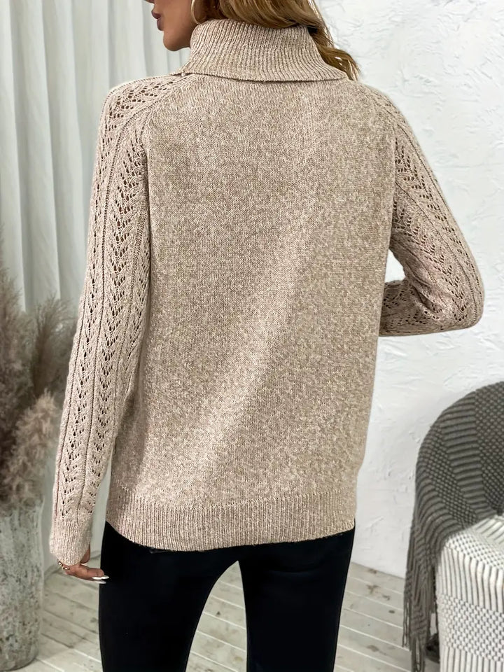 Kabelgebreide Turtle Neck trui