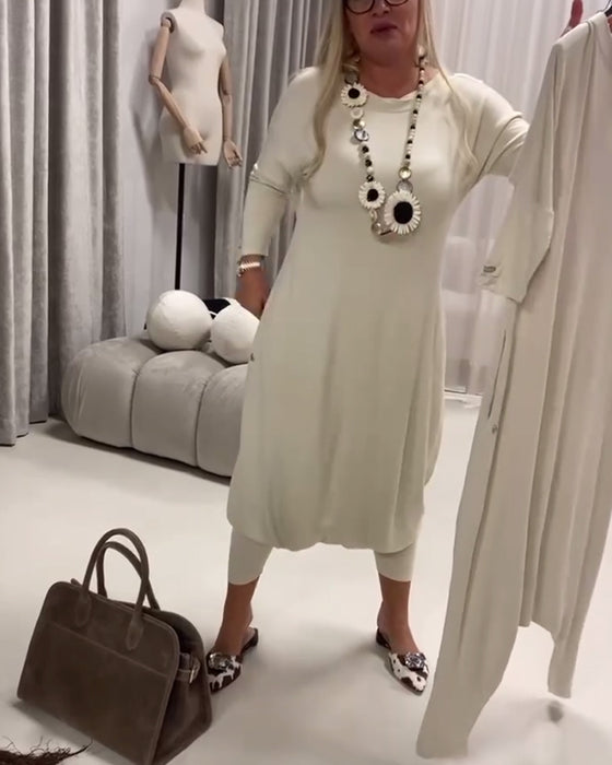 Effen Casual Jumpsuit met Lange Mouwen