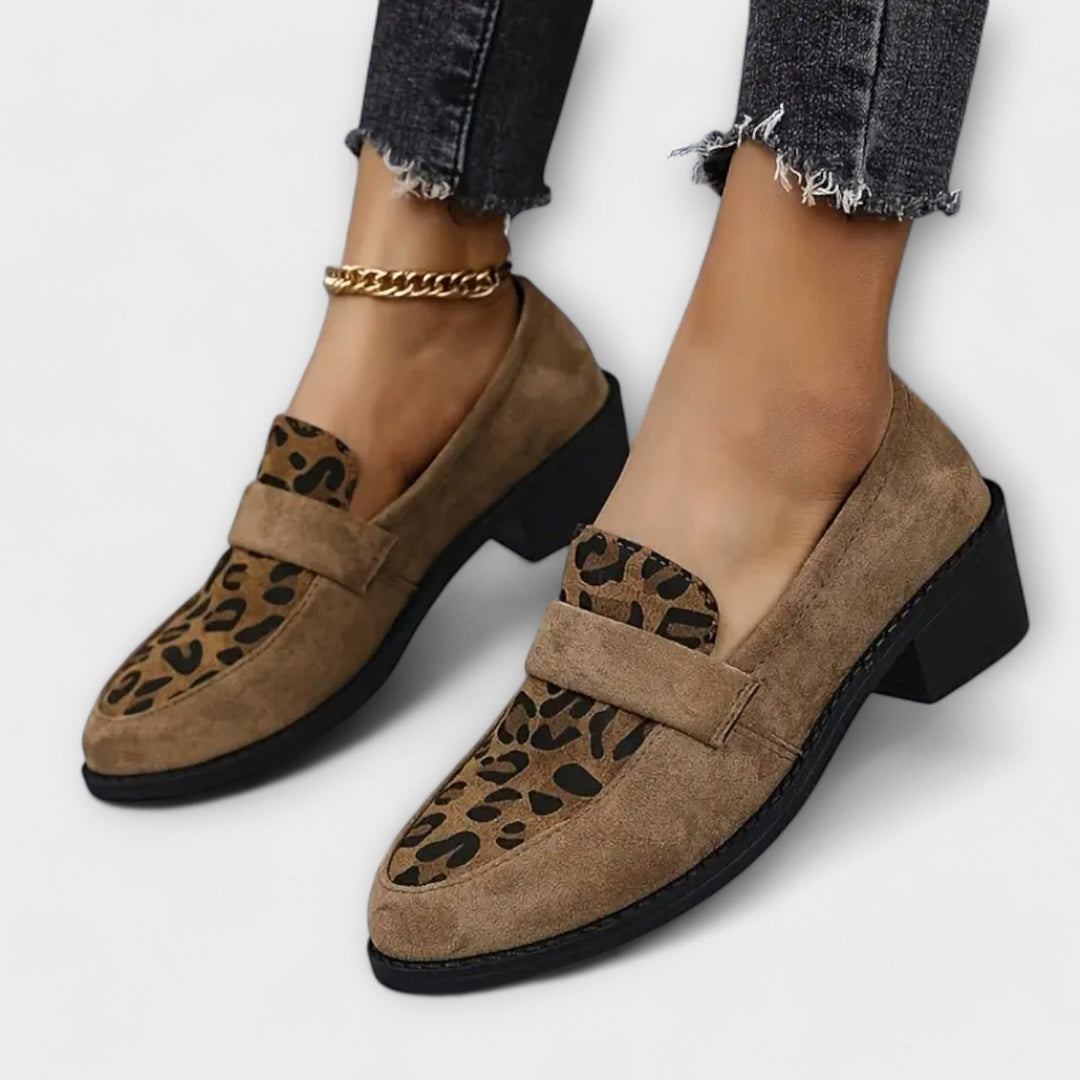 Moderne Orthopedische Loafers met Luipaardprint