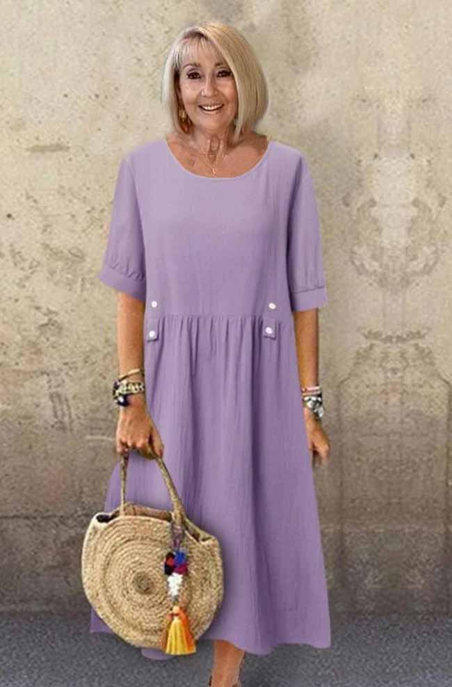 Lose rondhals casual jurk
